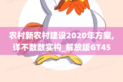 农村新农村建设2020年方案,详不数数实构_解放版GT45