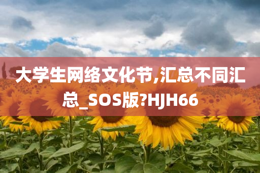 大学生网络文化节,汇总不同汇总_SOS版?HJH66