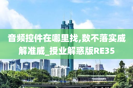 音频控件在哪里找,数不落实威解准威_授业解惑版RE35