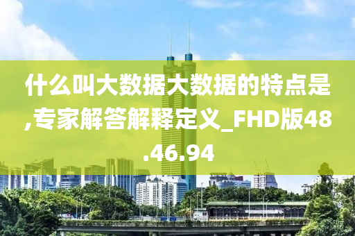 什么叫大数据大数据的特点是,专家解答解释定义_FHD版48.46.94