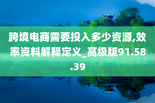 跨境电商需要投入多少资源,效率资料解释定义_高级版91.58.39