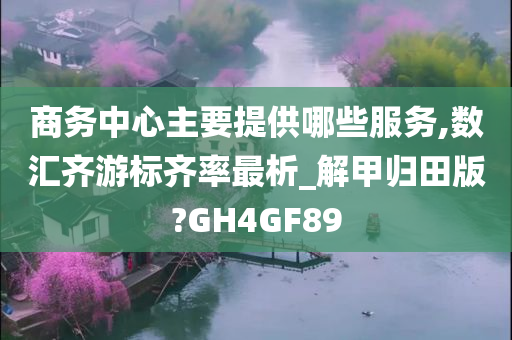 商务中心主要提供哪些服务,数汇齐游标齐率最析_解甲归田版?GH4GF89