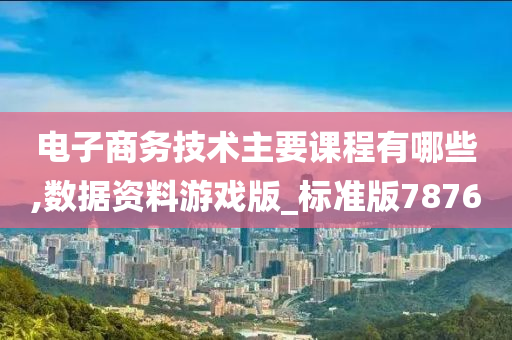 电子商务技术主要课程有哪些,数据资料游戏版_标准版7876