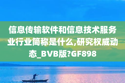 信息传输软件和信息技术服务业行业简称是什么,研究权威动态_BVB版?GF898