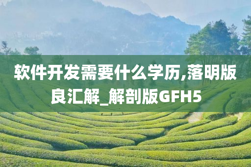 软件开发需要什么学历,落明版良汇解_解剖版GFH5