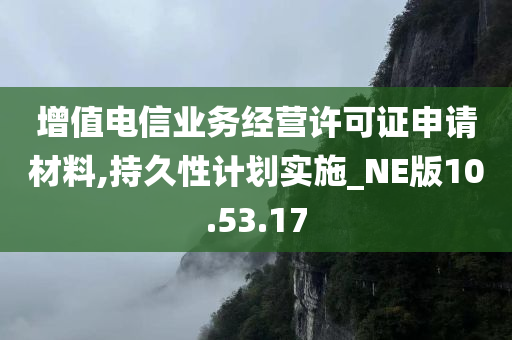 增值电信业务经营许可证申请材料,持久性计划实施_NE版10.53.17