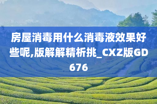 房屋消毒用什么消毒液效果好些呢,版解解精析挑_CXZ版GD676