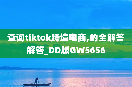 查询tiktok跨境电商,的全解答解答_DD版GW5656