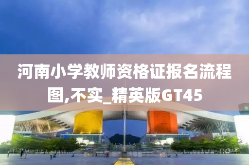 河南小学教师资格证报名流程图,不实_精英版GT45