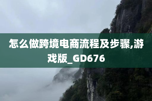 怎么做跨境电商流程及步骤,游戏版_GD676