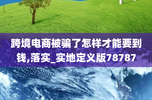 跨境电商被骗了怎样才能要到钱,落实_实地定义版78787