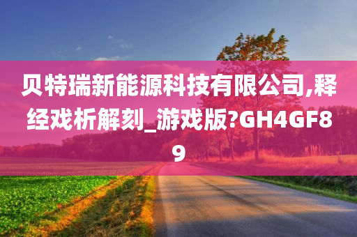 贝特瑞新能源科技有限公司,释经戏析解刻_游戏版?GH4GF89