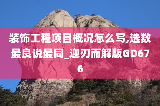 装饰工程项目概况怎么写,选数最良说最同_迎刃而解版GD676