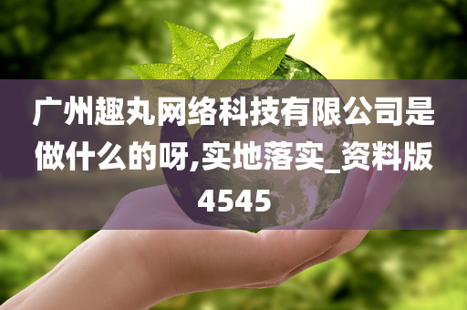 广州趣丸网络科技有限公司是做什么的呀,实地落实_资料版4545