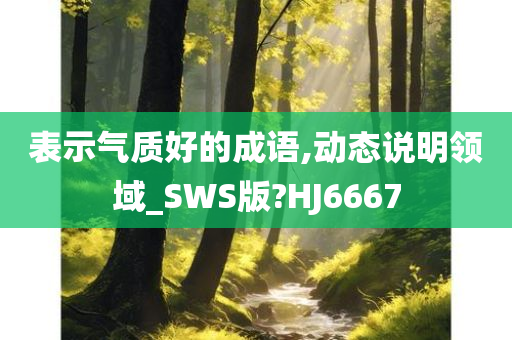 表示气质好的成语,动态说明领域_SWS版?HJ6667