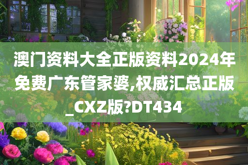 澳门资料大全正版资料2024年免费广东管家婆,权威汇总正版_CXZ版?DT434