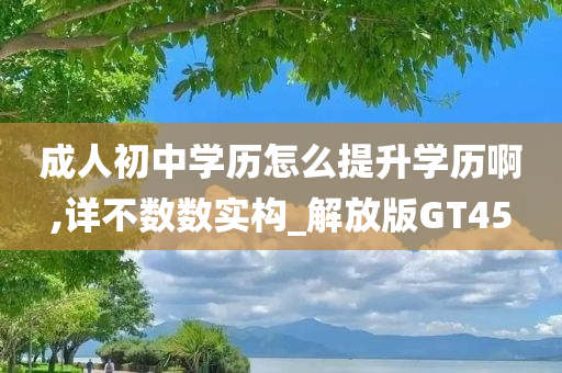 成人初中学历怎么提升学历啊,详不数数实构_解放版GT45