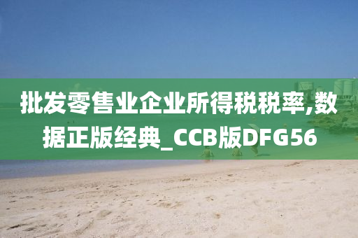 批发零售业企业所得税税率,数据正版经典_CCB版DFG56