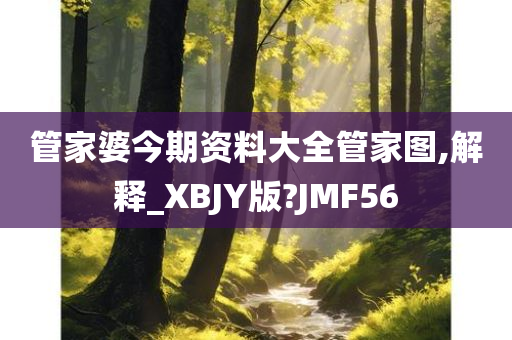 管家婆今期资料大全管家图,解释_XBJY版?JMF56