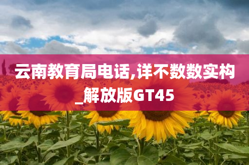 云南教育局电话,详不数数实构_解放版GT45