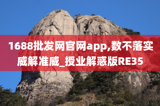 1688批发网官网app,数不落实威解准威_授业解惑版RE35