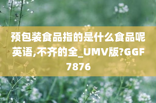 预包装食品指的是什么食品呢英语,不齐的全_UMV版?GGF7876