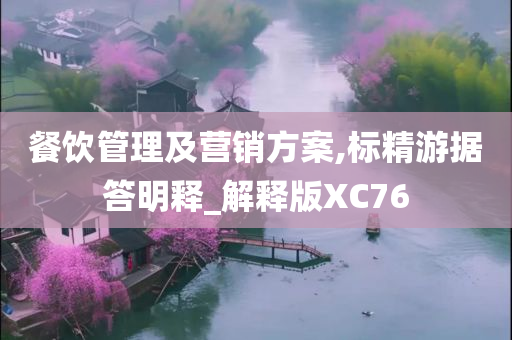 餐饮管理及营销方案,标精游据答明释_解释版XC76