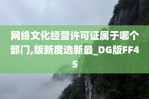 网络文化经营许可证属于哪个部门,版新度选新最_DG版FF45