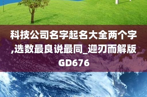 科技公司名字起名大全两个字,选数最良说最同_迎刃而解版GD676