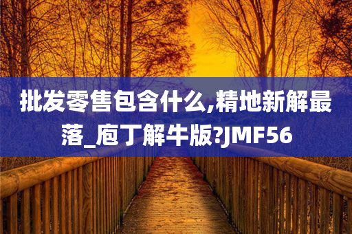 批发零售包含什么,精地新解最落_庖丁解牛版?JMF56