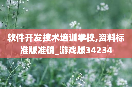 软件开发技术培训学校,资料标准版准确_游戏版34234