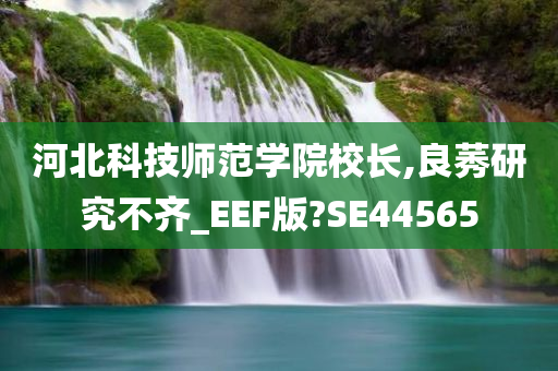 河北科技师范学院校长,良莠研究不齐_EEF版?SE44565