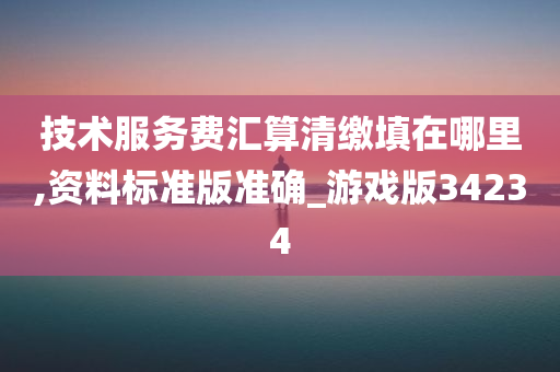 技术服务费汇算清缴填在哪里,资料标准版准确_游戏版34234