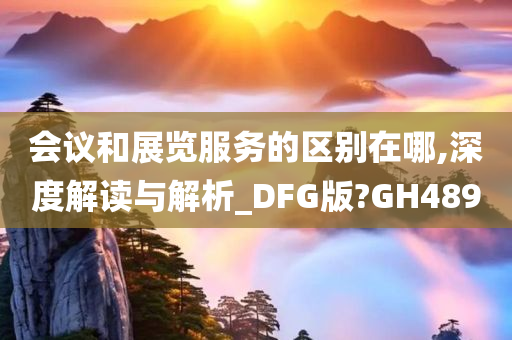 会议和展览服务的区别在哪,深度解读与解析_DFG版?GH489