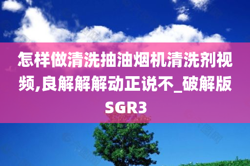 怎样做清洗抽油烟机清洗剂视频,良解解解动正说不_破解版SGR3