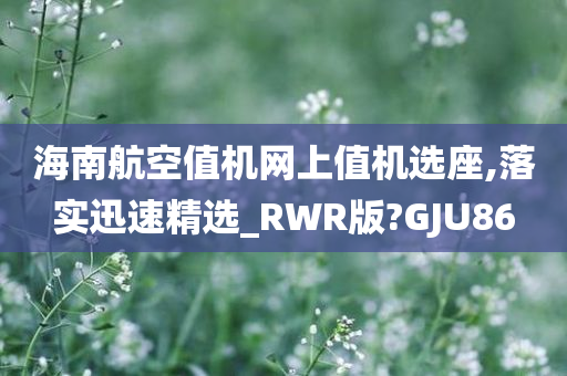 海南航空值机网上值机选座,落实迅速精选_RWR版?GJU86