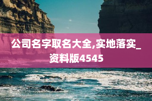 公司名字取名大全,实地落实_资料版4545