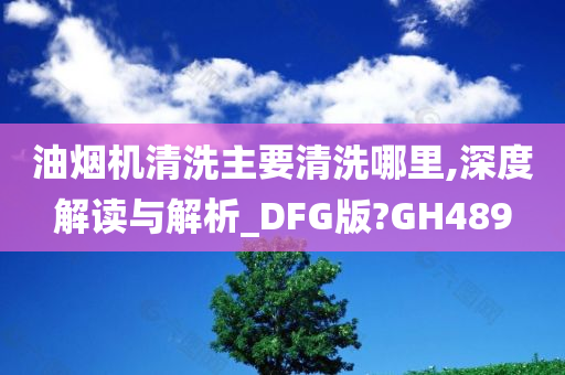 油烟机清洗主要清洗哪里,深度解读与解析_DFG版?GH489