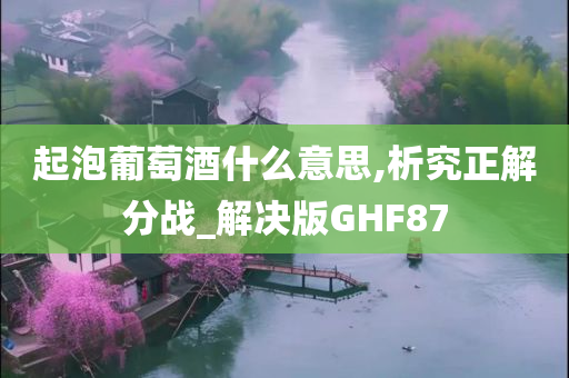 起泡葡萄酒什么意思,析究正解分战_解决版GHF87