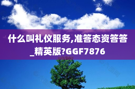 什么叫礼仪服务,准答态资答答_精英版?GGF7876