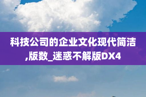 科技公司的企业文化现代简洁,版数_迷惑不解版DX4