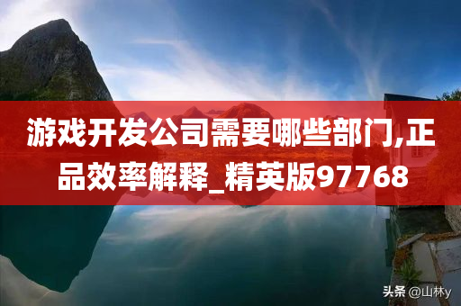 游戏开发公司需要哪些部门,正品效率解释_精英版97768