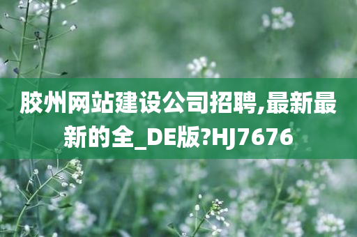 胶州网站建设公司招聘,最新最新的全_DE版?HJ7676