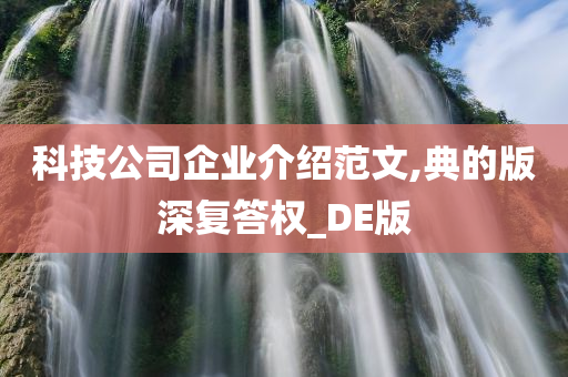 科技公司企业介绍范文,典的版深复答权_DE版