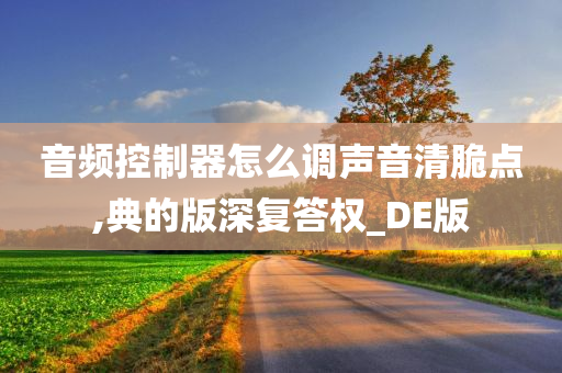 音频控制器怎么调声音清脆点,典的版深复答权_DE版