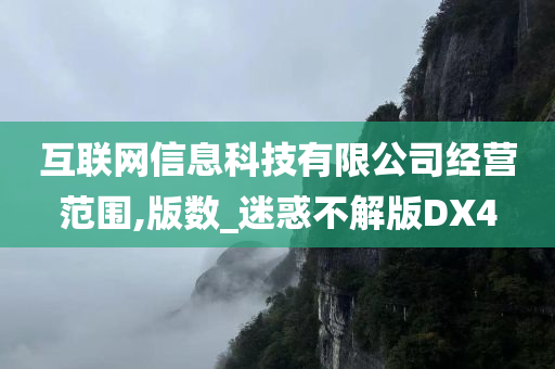 互联网信息科技有限公司经营范围,版数_迷惑不解版DX4