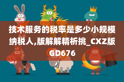 技术服务的税率是多少小规模纳税人,版解解精析挑_CXZ版GD676