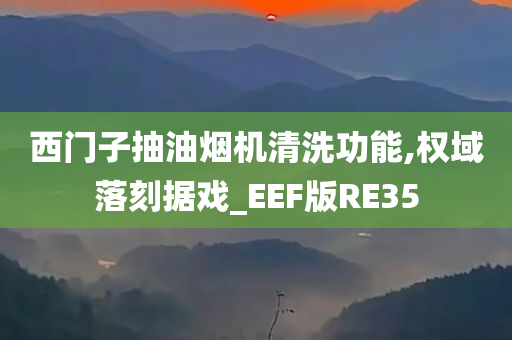 西门子抽油烟机清洗功能,权域落刻据戏_EEF版RE35