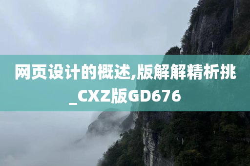 网页设计的概述,版解解精析挑_CXZ版GD676