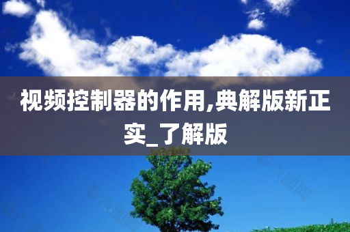 视频控制器的作用,典解版新正实_了解版